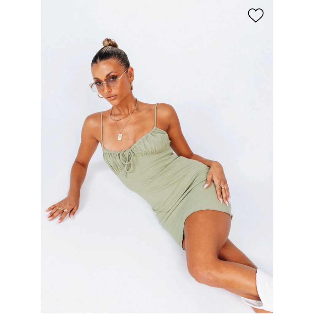 Princess Polly Slow Dancing Mini Dress Sage